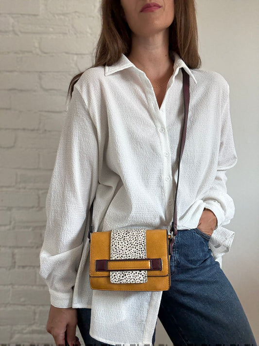 Mini Mustard Dalmatian Purse