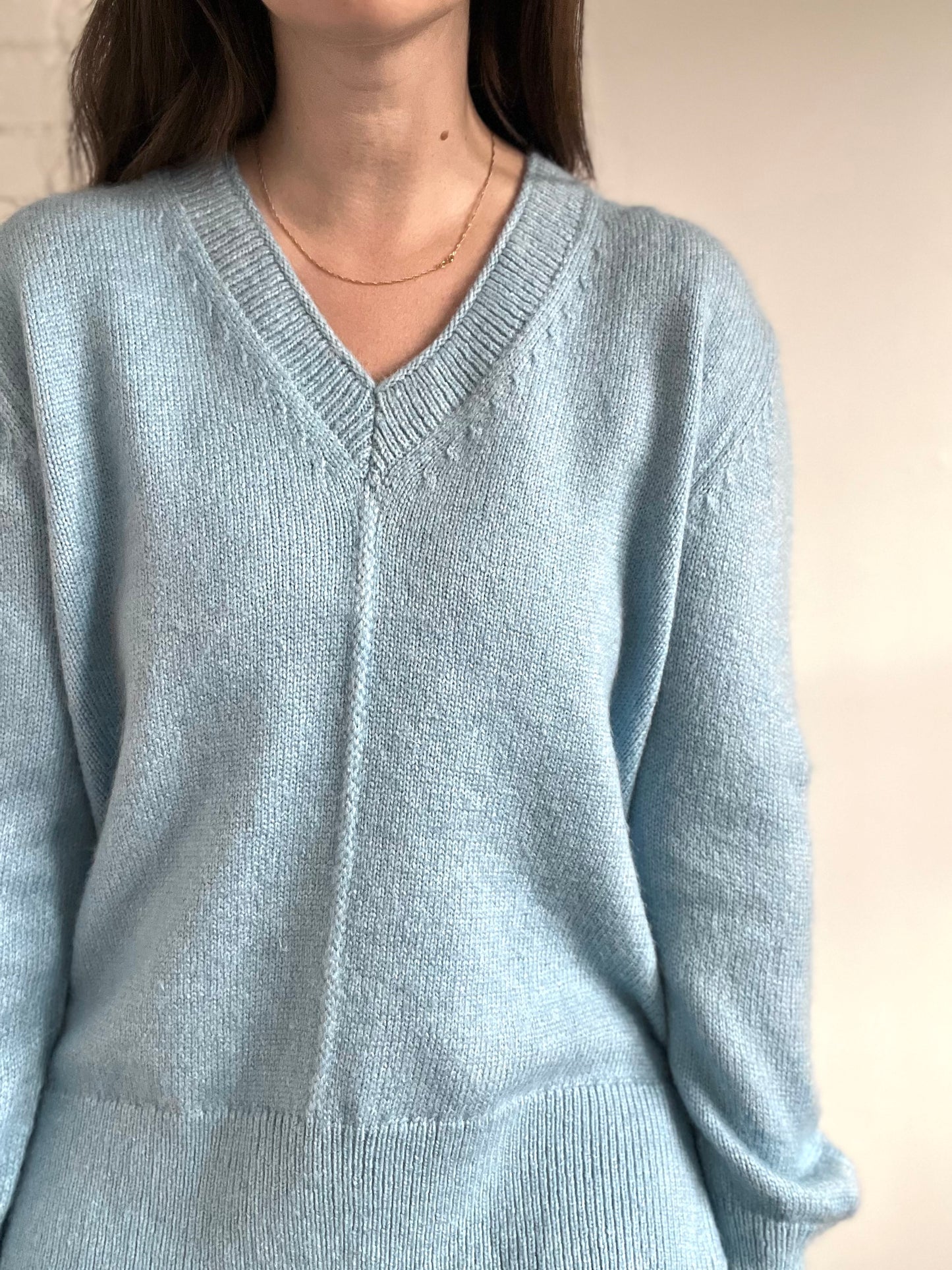 Blue Knitted Jumper - M (Copy)