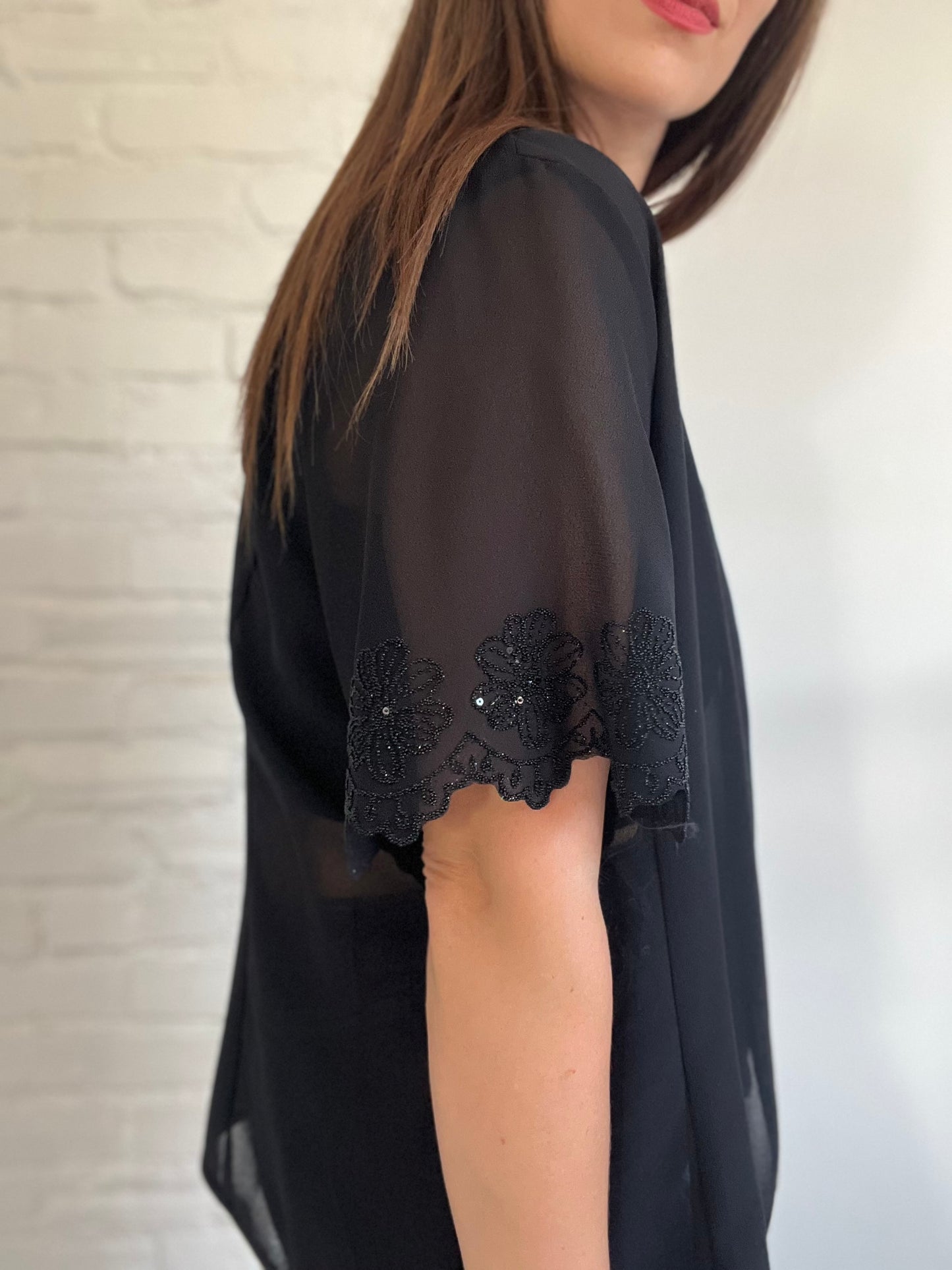 Black Sheer Topper - Size L