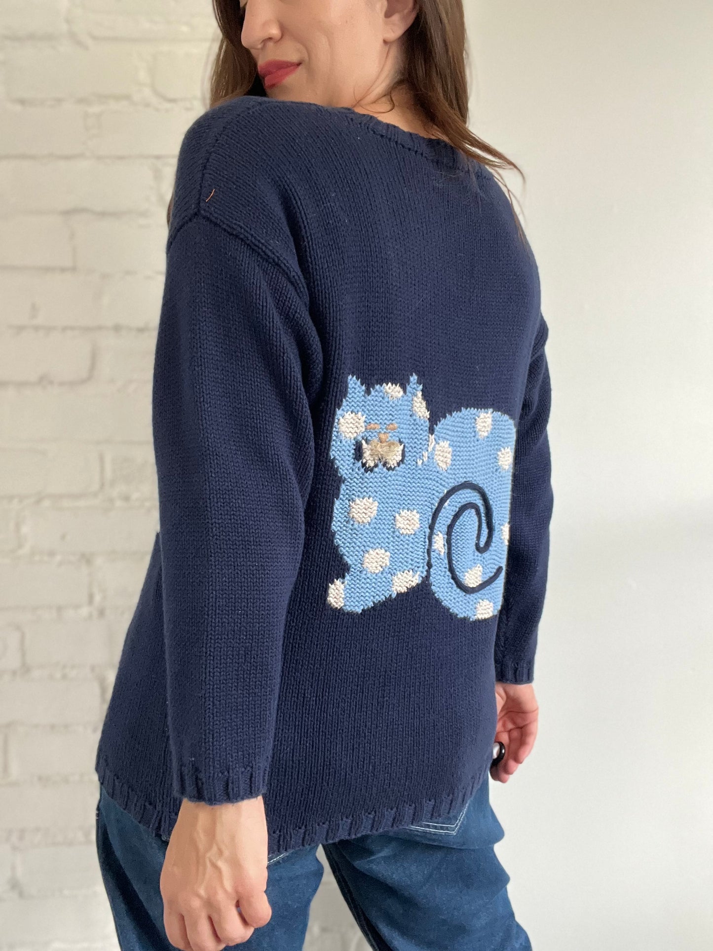 The Cats Meow Knit Sweater - Size M