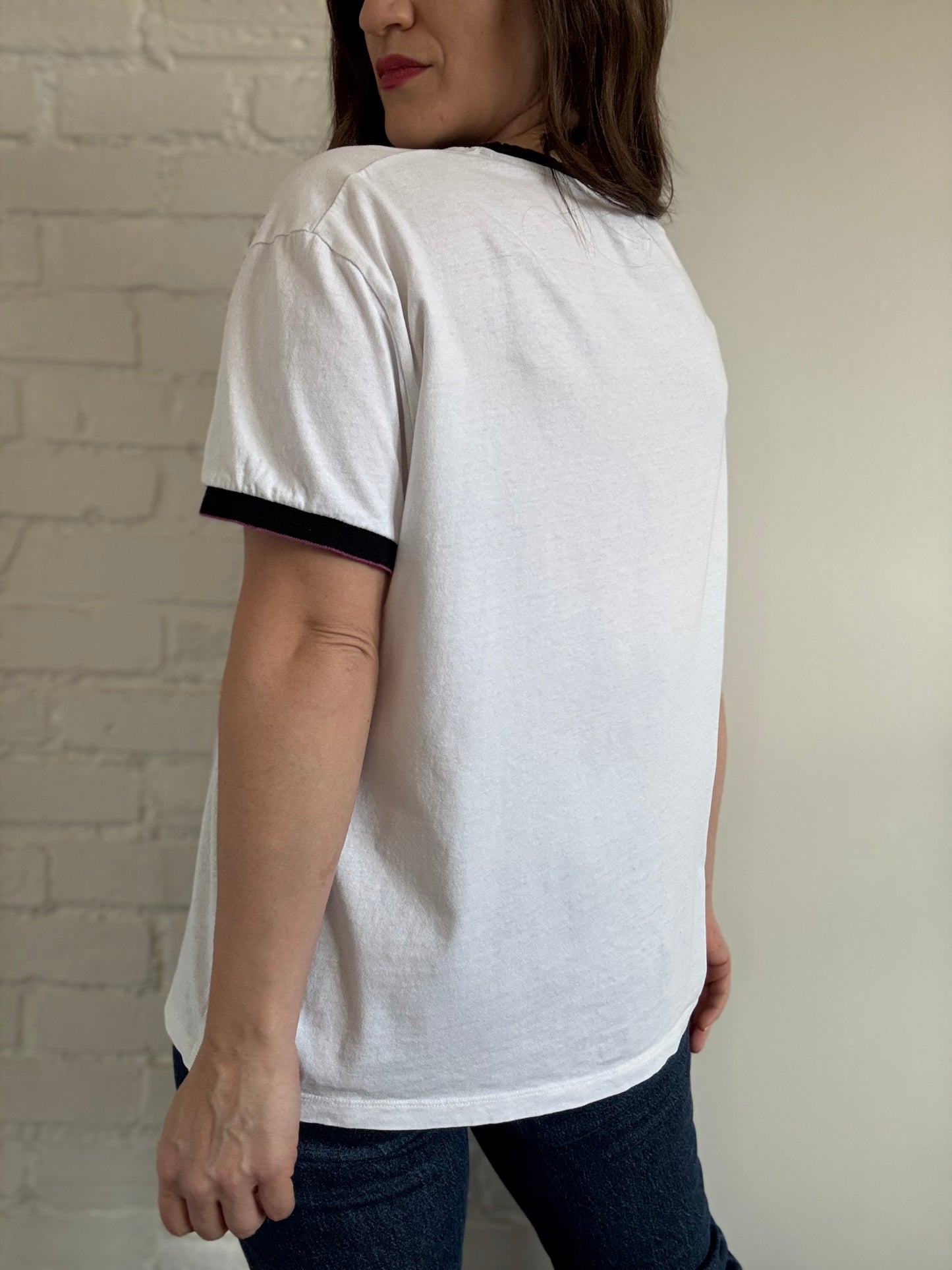 Rainbow Wrangler Ringer T-Shirt - Sz. L