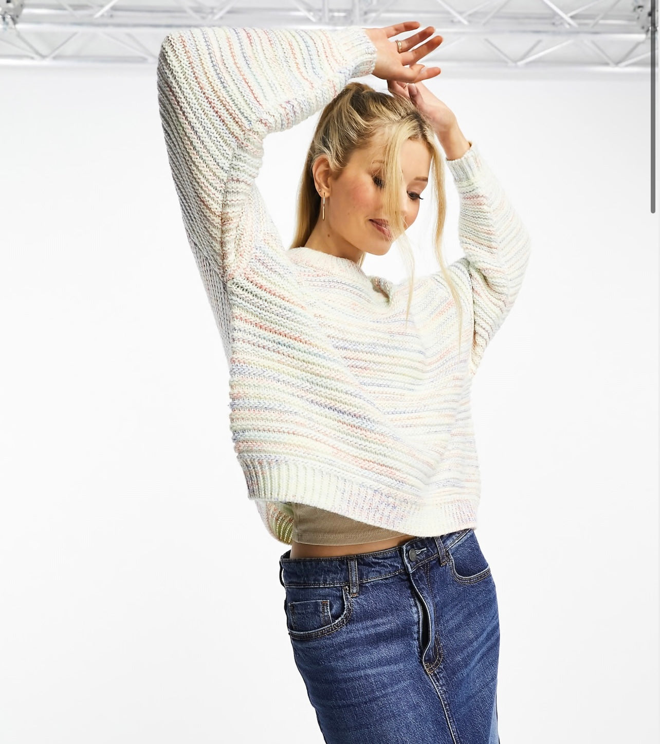 Slouchy Yarn Pastel Knit - S (oversized)