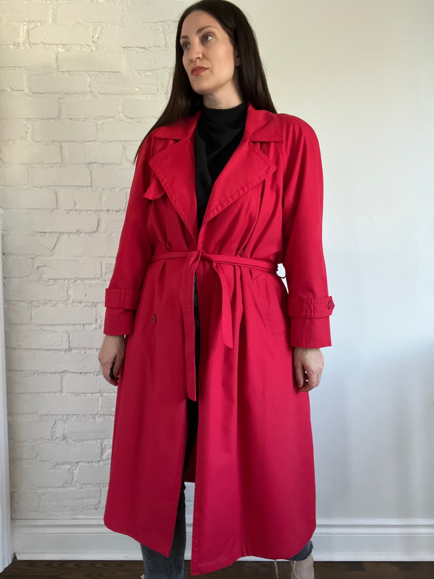 Red Trench Coat - Size XL