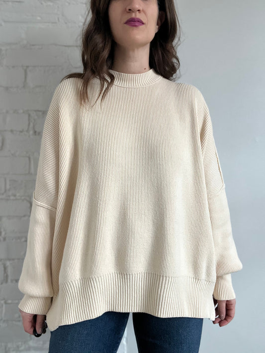 Free People Oversized Knit Sweater - M