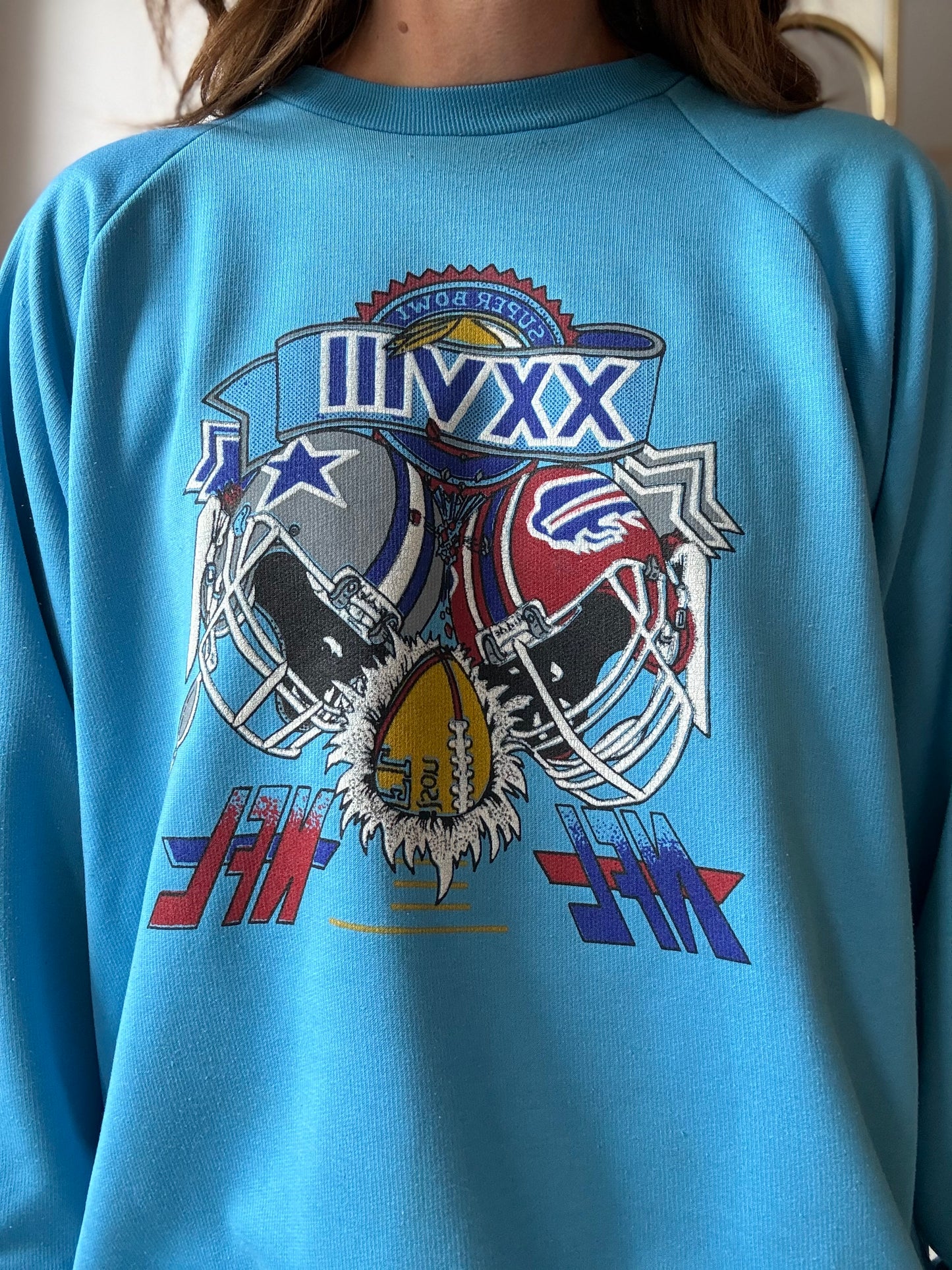 Vintage Buffalo Bills vs. Dallas Cowboys Sweatshirt - Size L