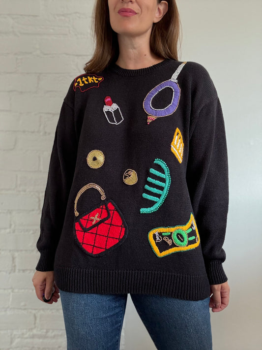90s Beauty Knit Sweater - Size L