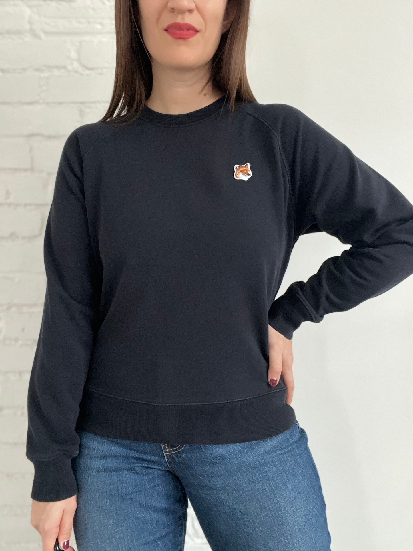 Maison Kitsune Fox Head Patch Sweater - M/L