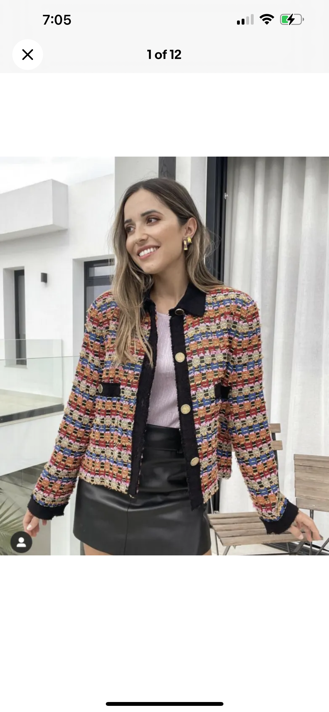 Textured Jacket Blazer - S