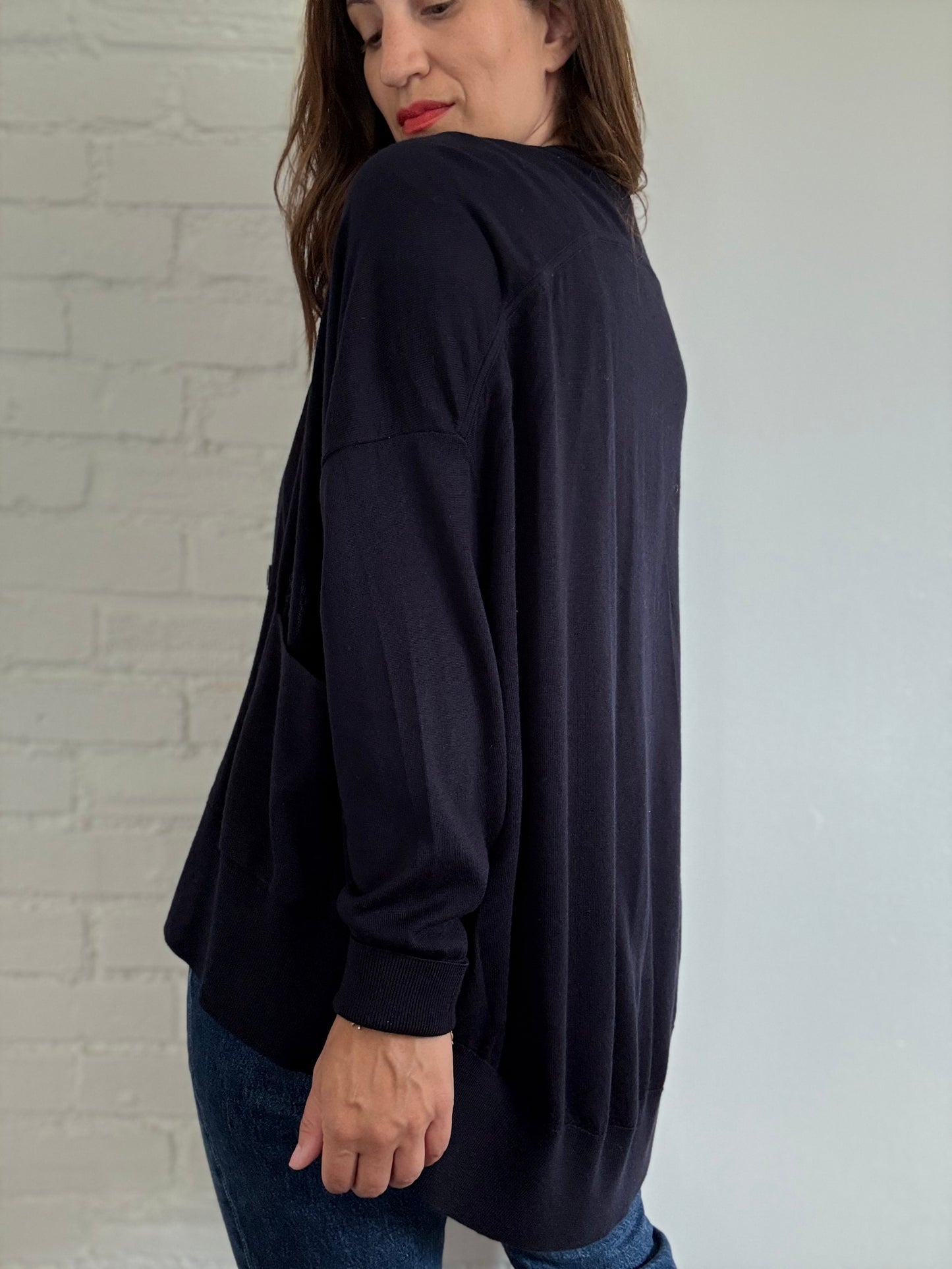 COS Draped Back Cardigan - Size M