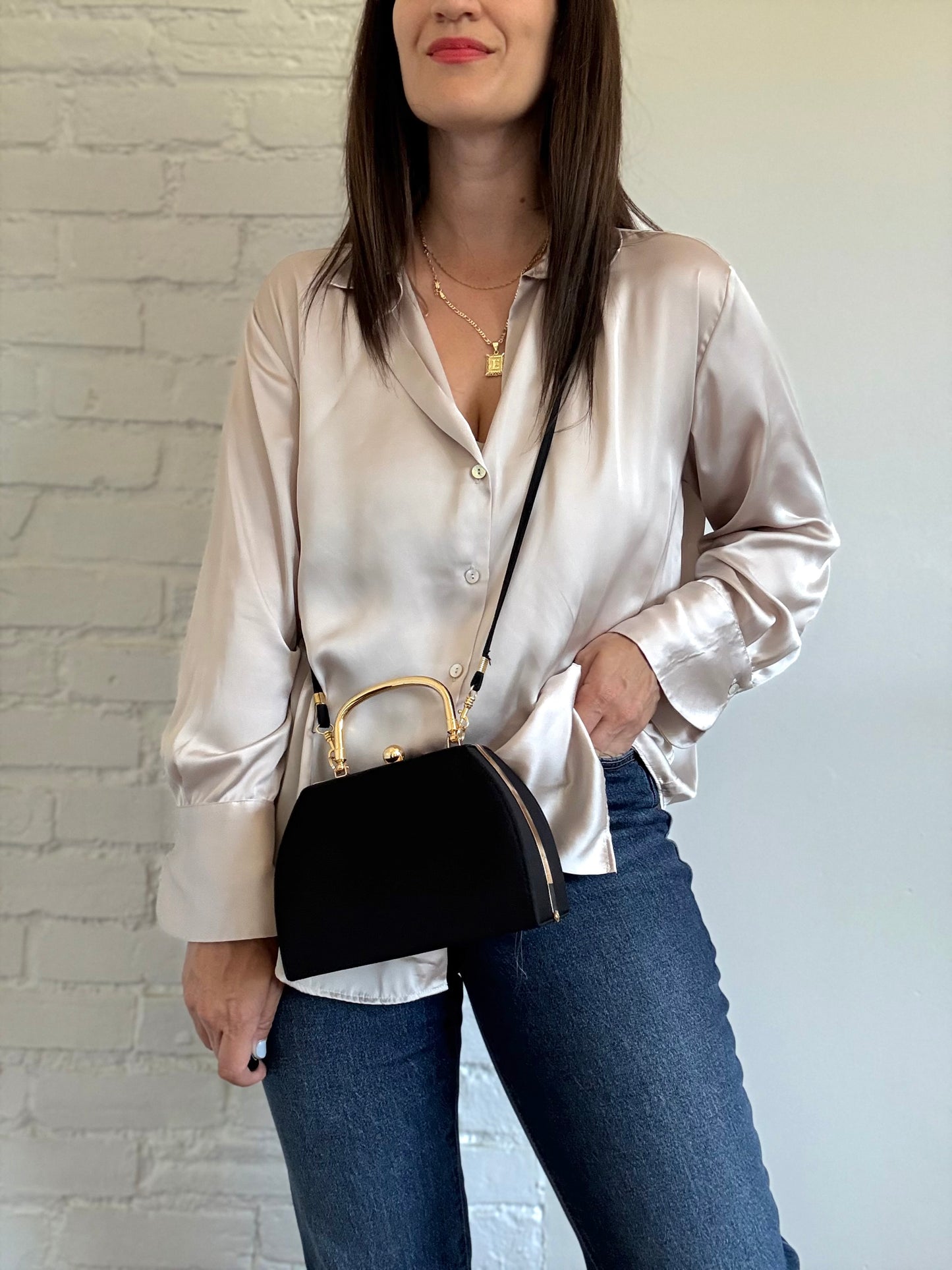 Satin Structured Purse