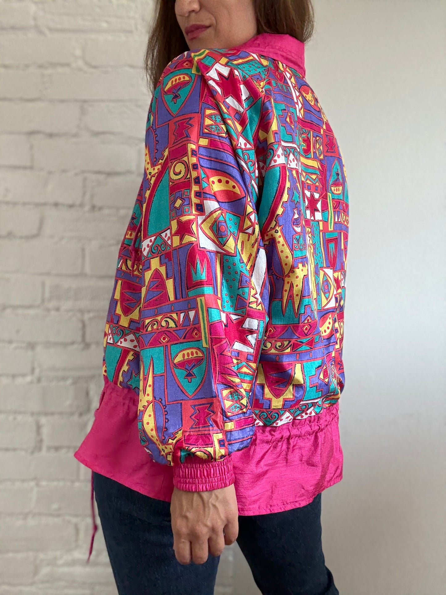 90s Eclectic Windbreaker Jacket - Size M/L