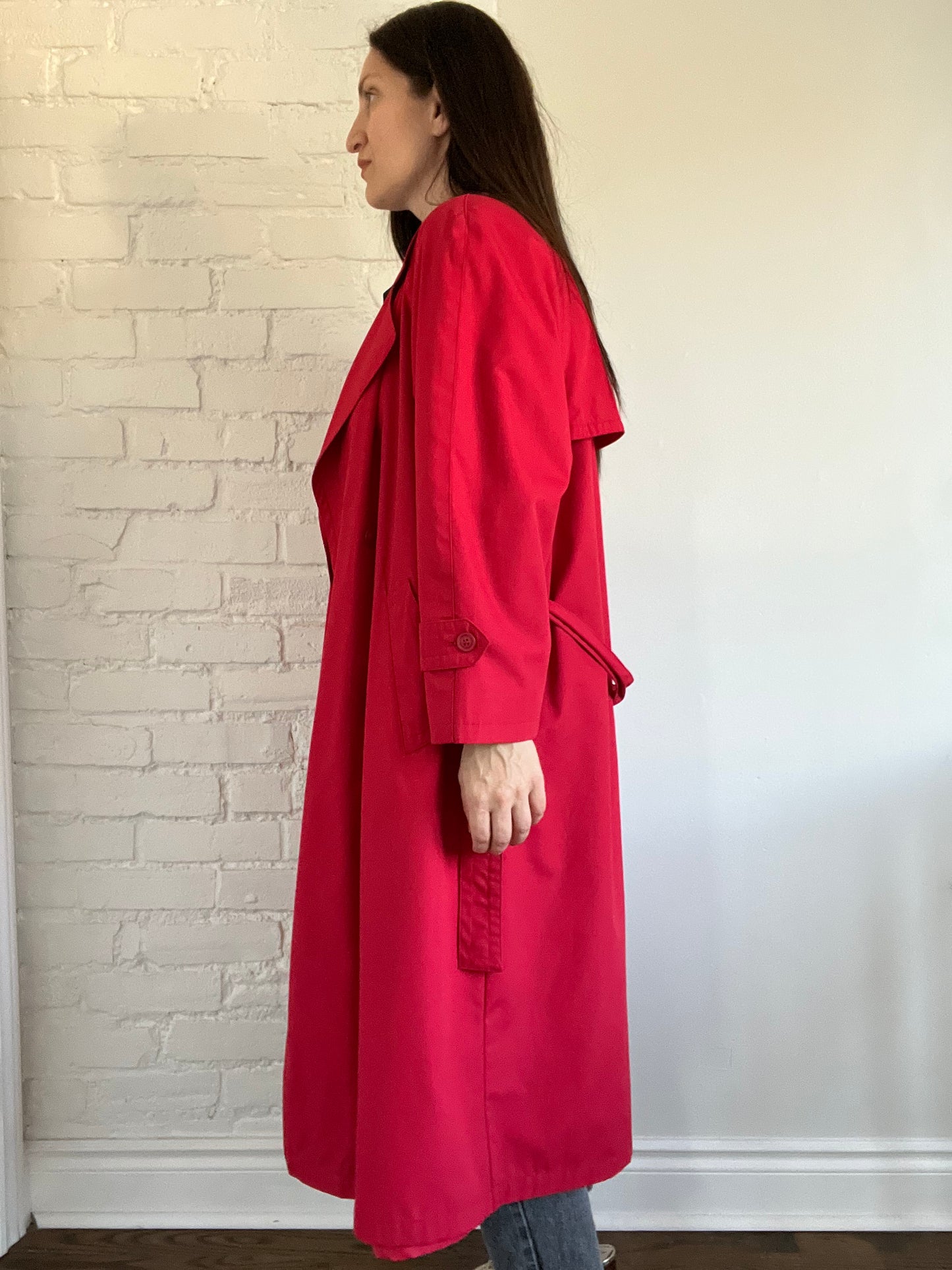 Red Trench Coat - Size XL