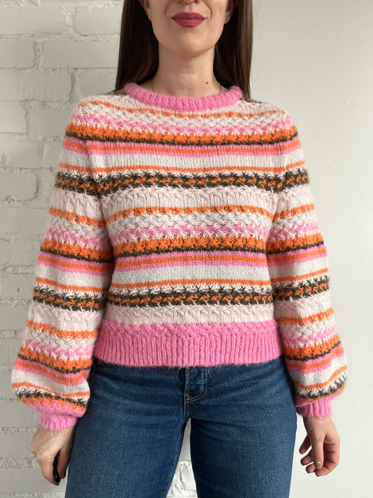 Textured Fair Isle Crewneck - M