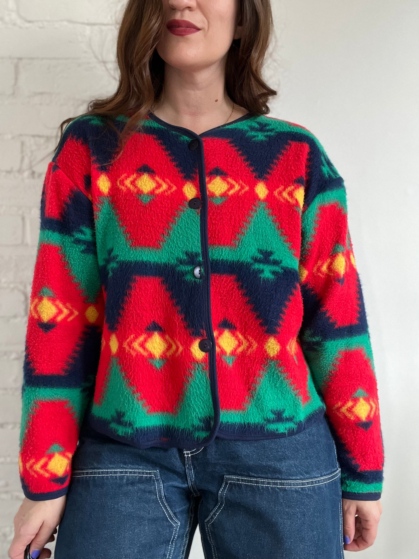 Fleece Aztec Sweater - XL