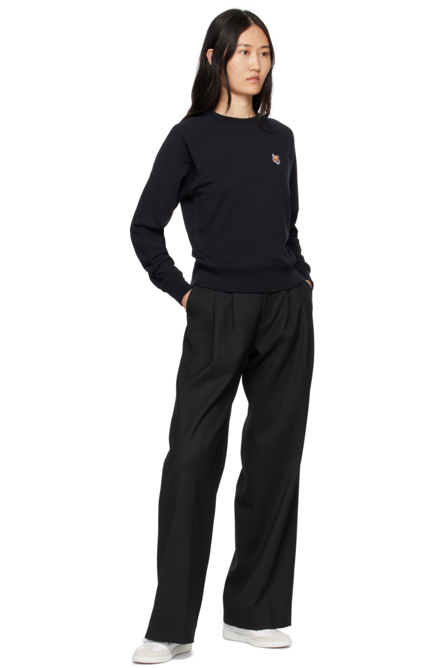 Maison Kitsune Fox Head Patch Sweater - M/L