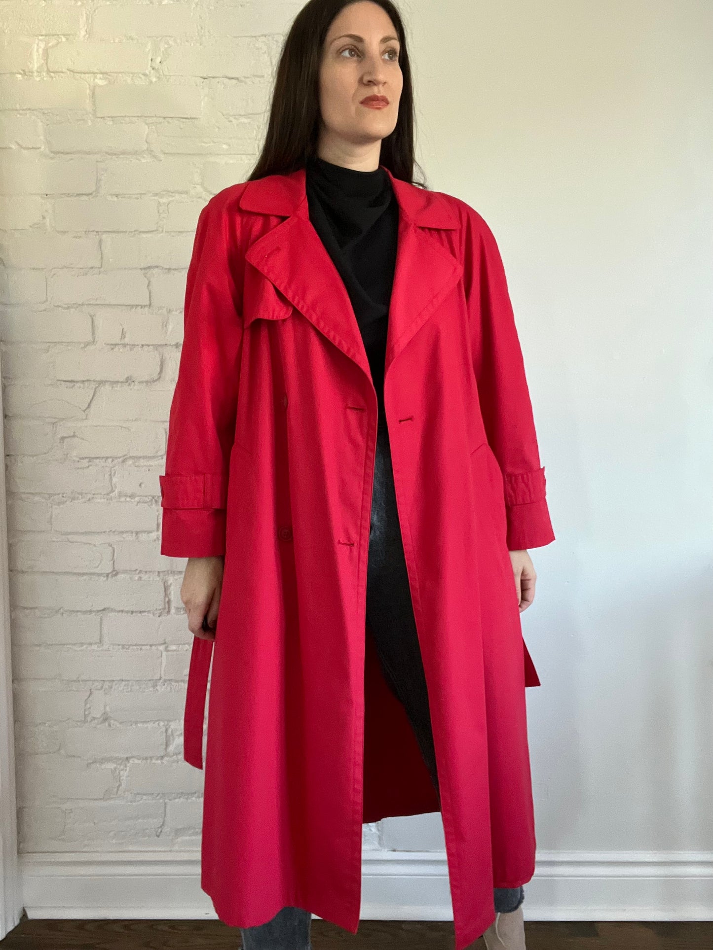 Red Trench Coat - Size XL