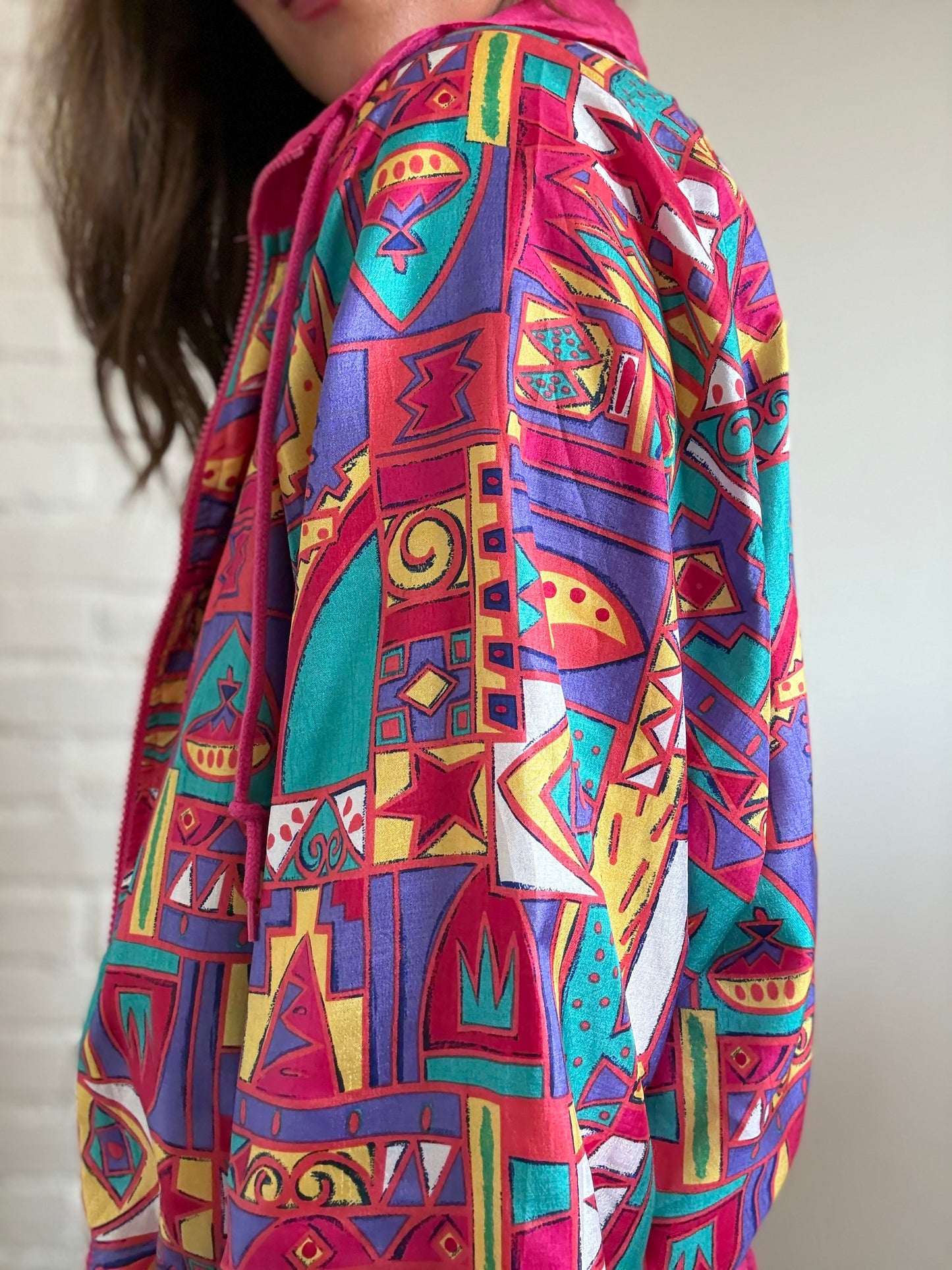90s Eclectic Windbreaker Jacket - Size M/L