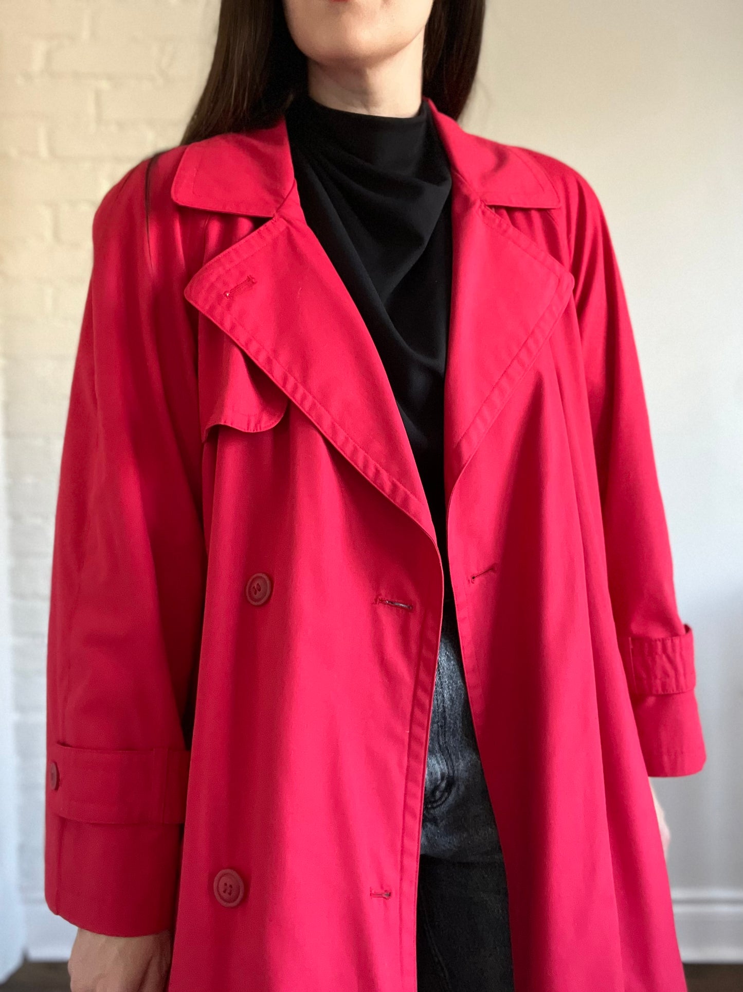 Red Trench Coat - Size XL