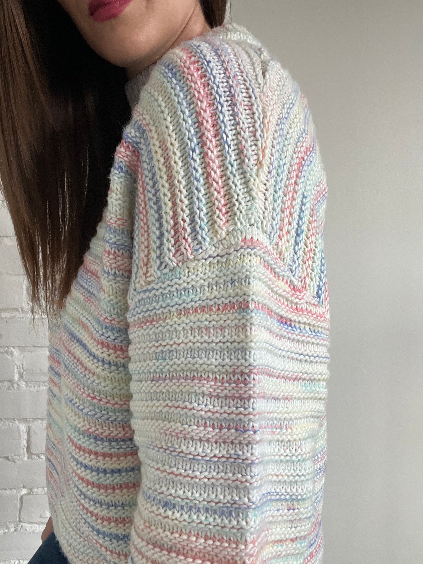 Slouchy Yarn Pastel Knit - S (oversized)