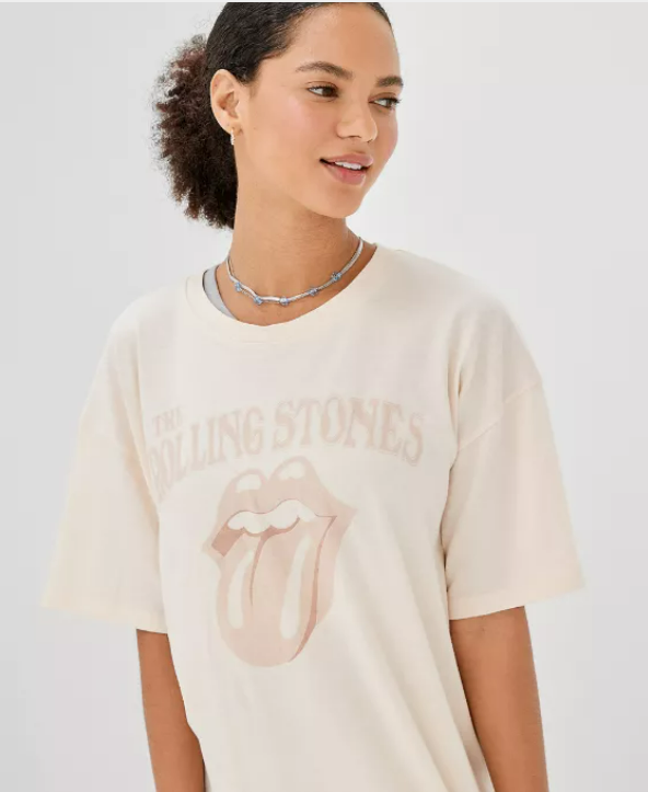 Oversized Rolling Stones Graphic Tee - Size L/XL