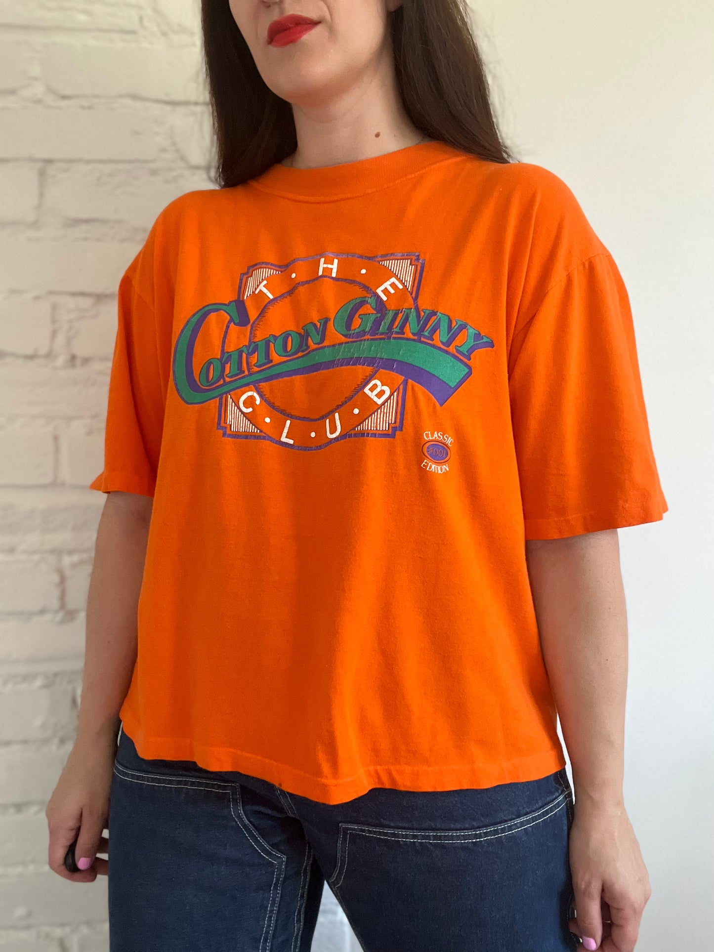 90s Cotton Ginny Orange T-Shirt - XL