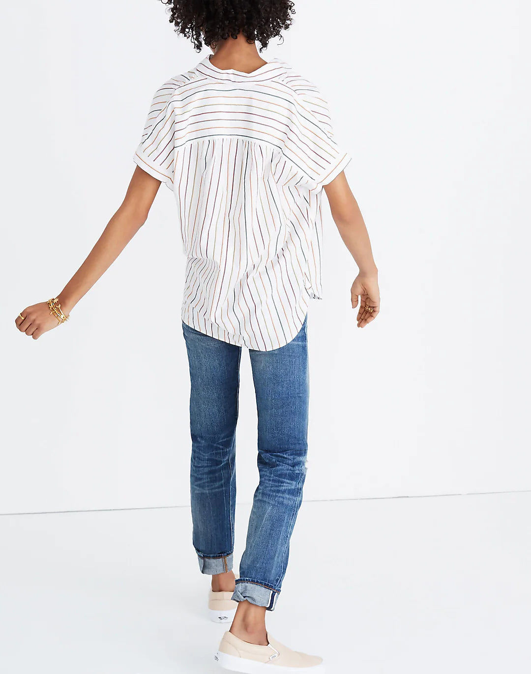 Madewell Stripe Central Shirt - XXS (oversized)