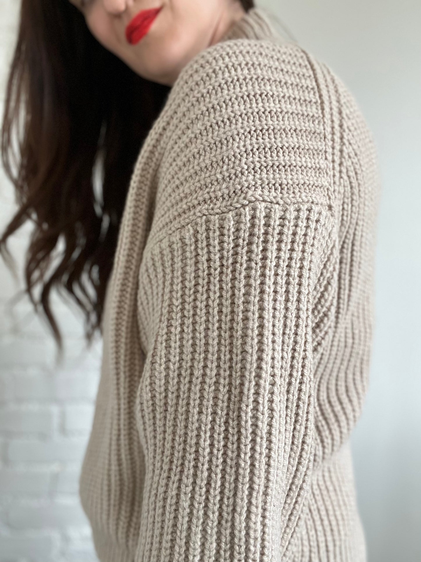 Creamy Rib Knit Sweater - XL