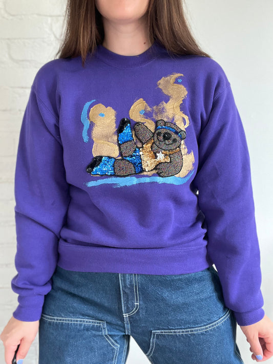 Jane Fonda Handmade Crewneck Sweater - M