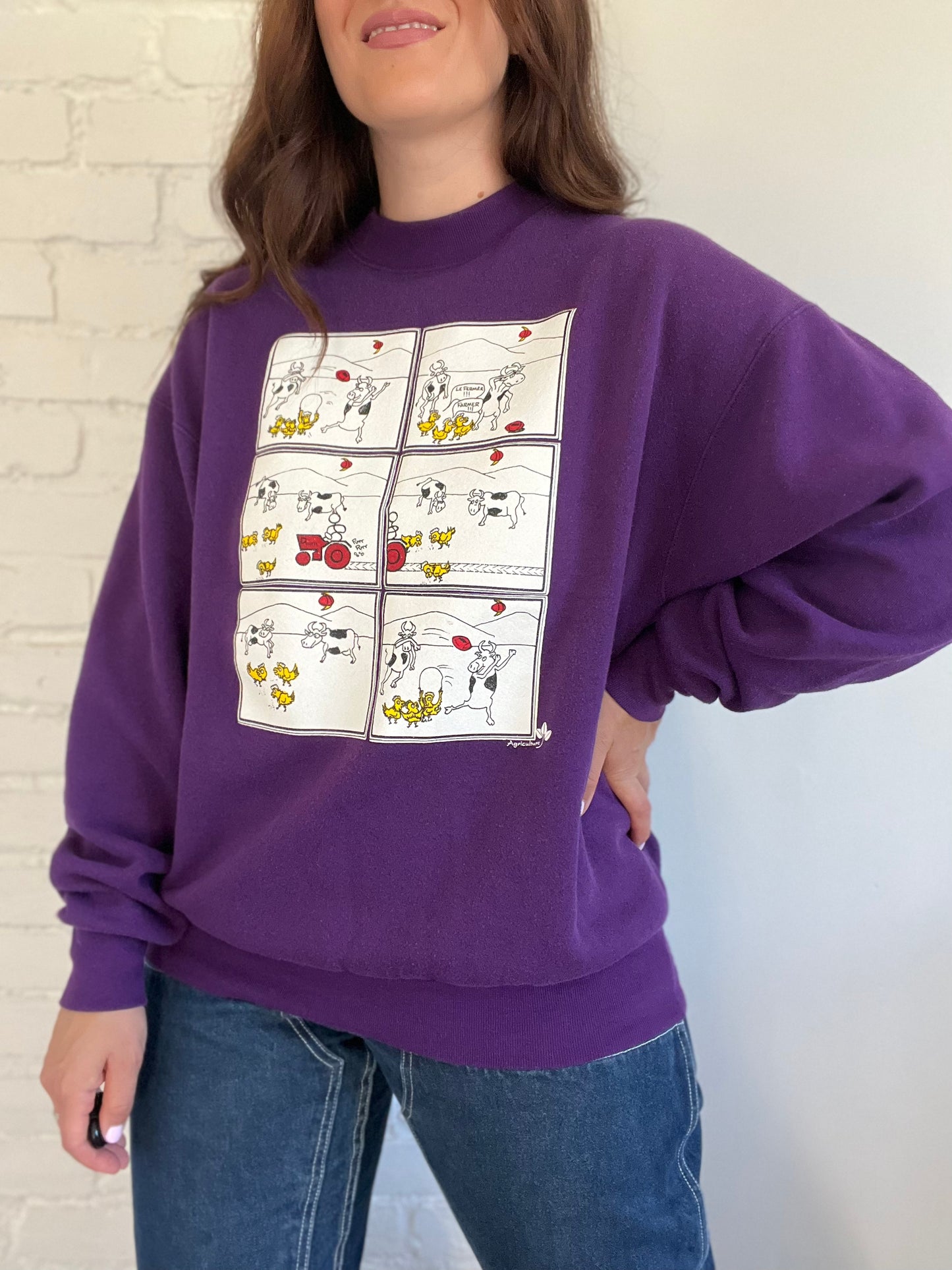 Football Cows Agriculture Sweater - L/XL