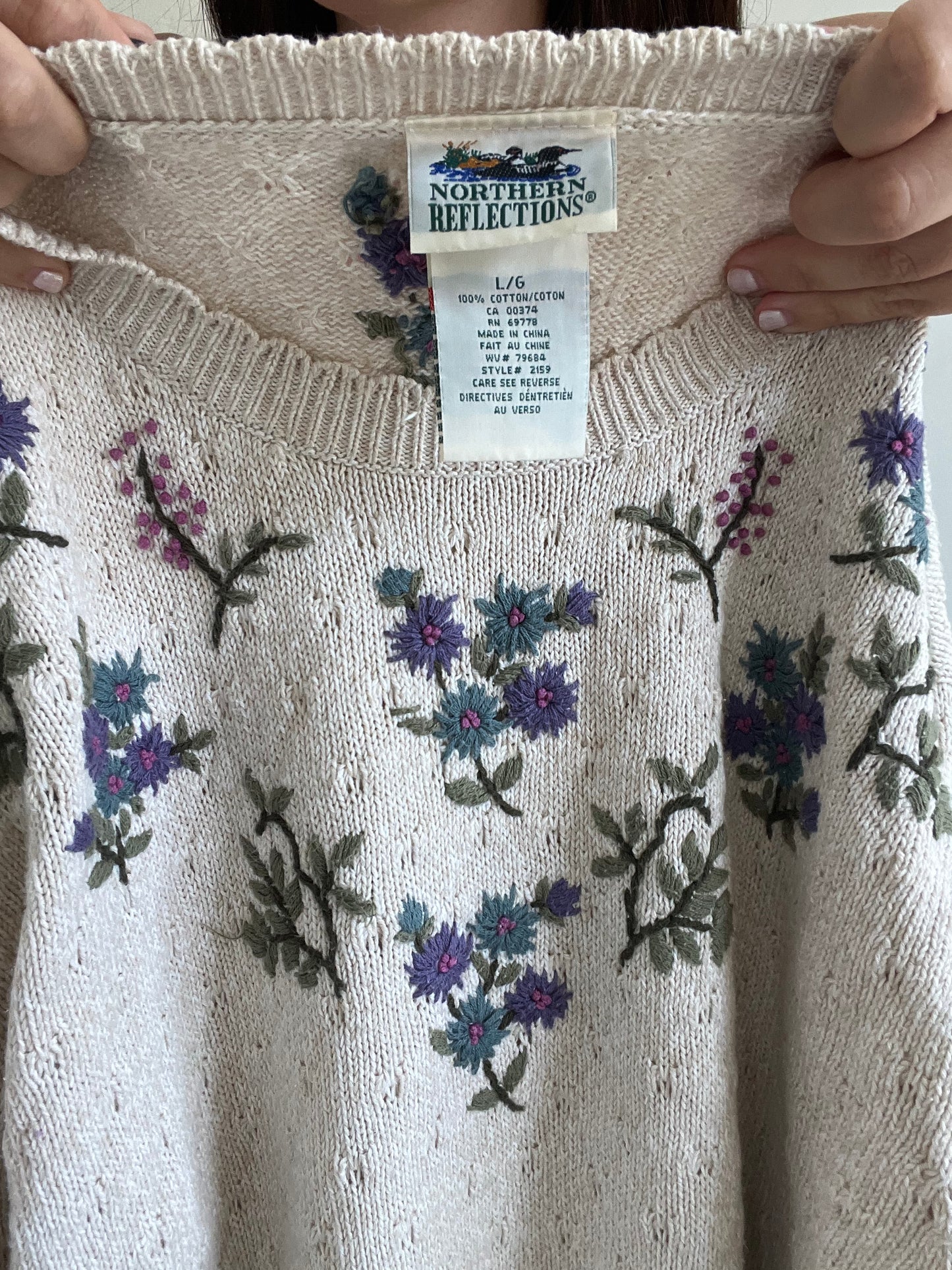 Vintage Northern Reflections Stitch Knit - L