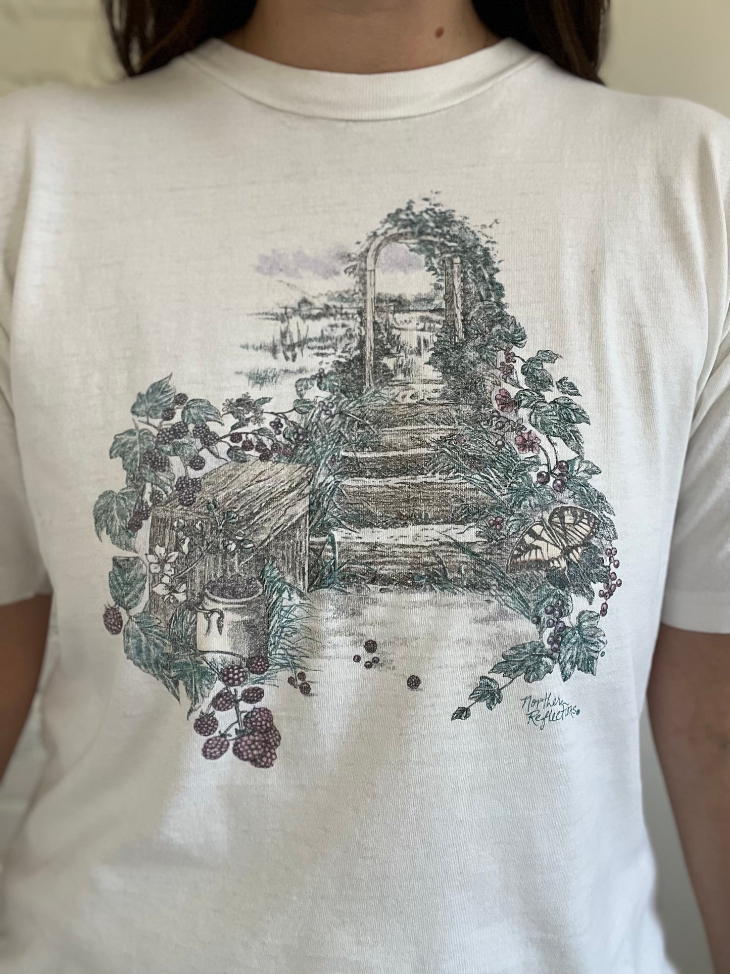 Vintage Northern Reflections Garden T-shirt - L