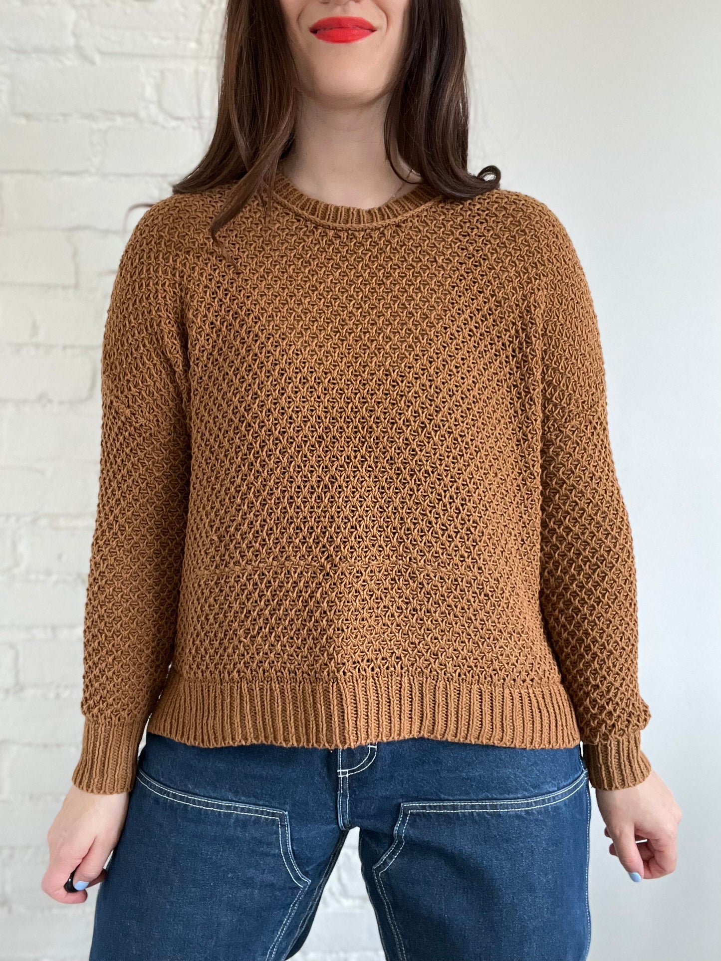 Madwell Netted Copper Sweater - S