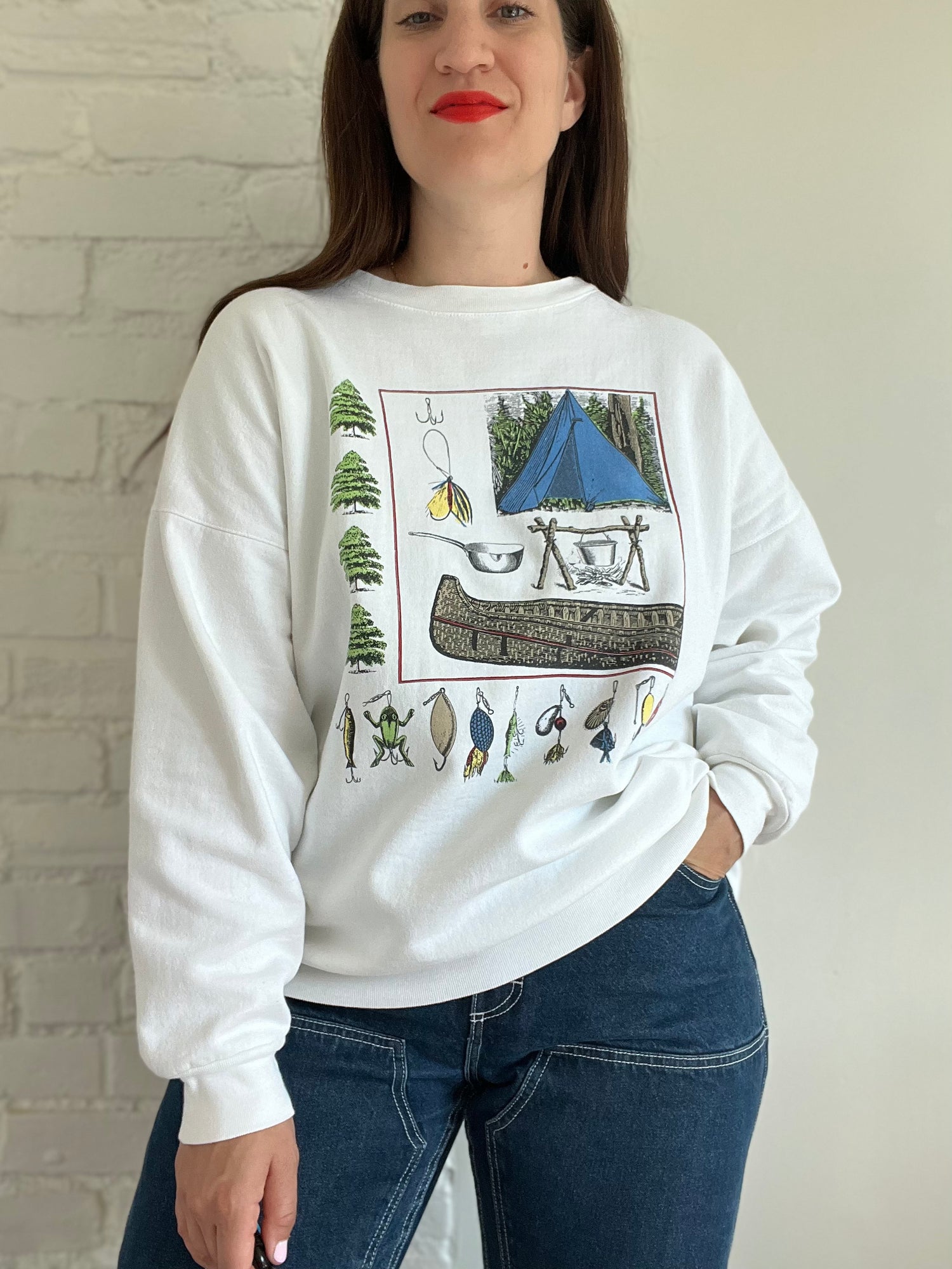 Foodie Fish Campground Sweater - XL – Hettie's