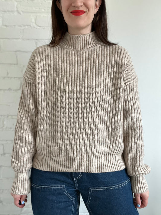 Creamy Rib Knit Sweater - XL