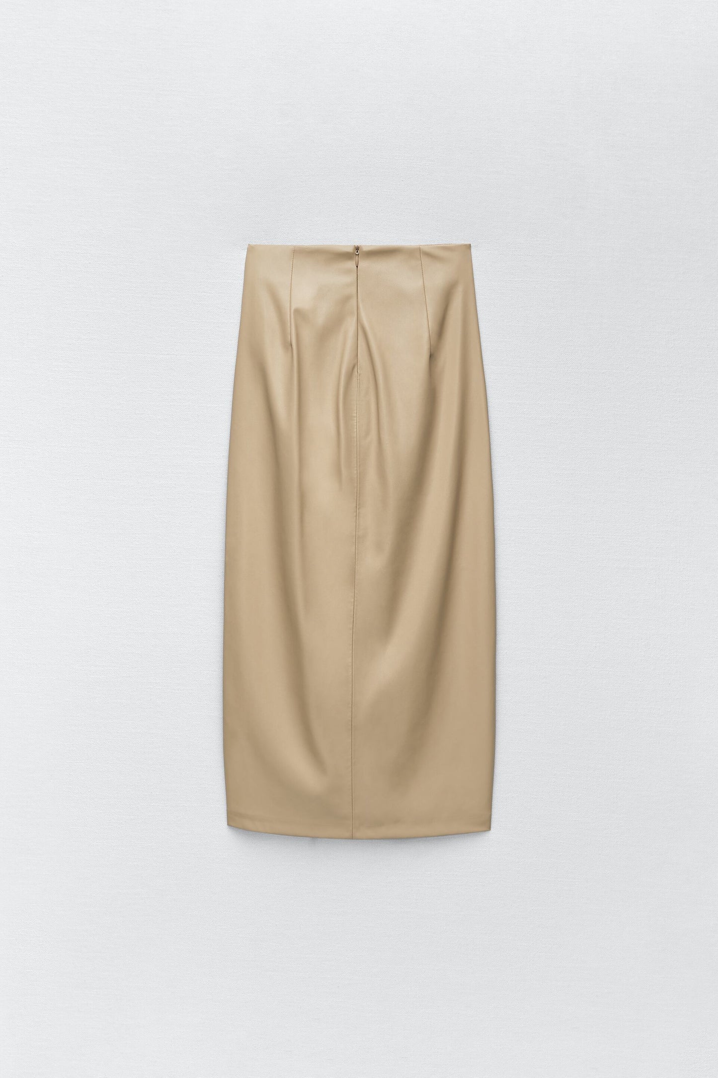 Faux Leather Draped Skirt - M