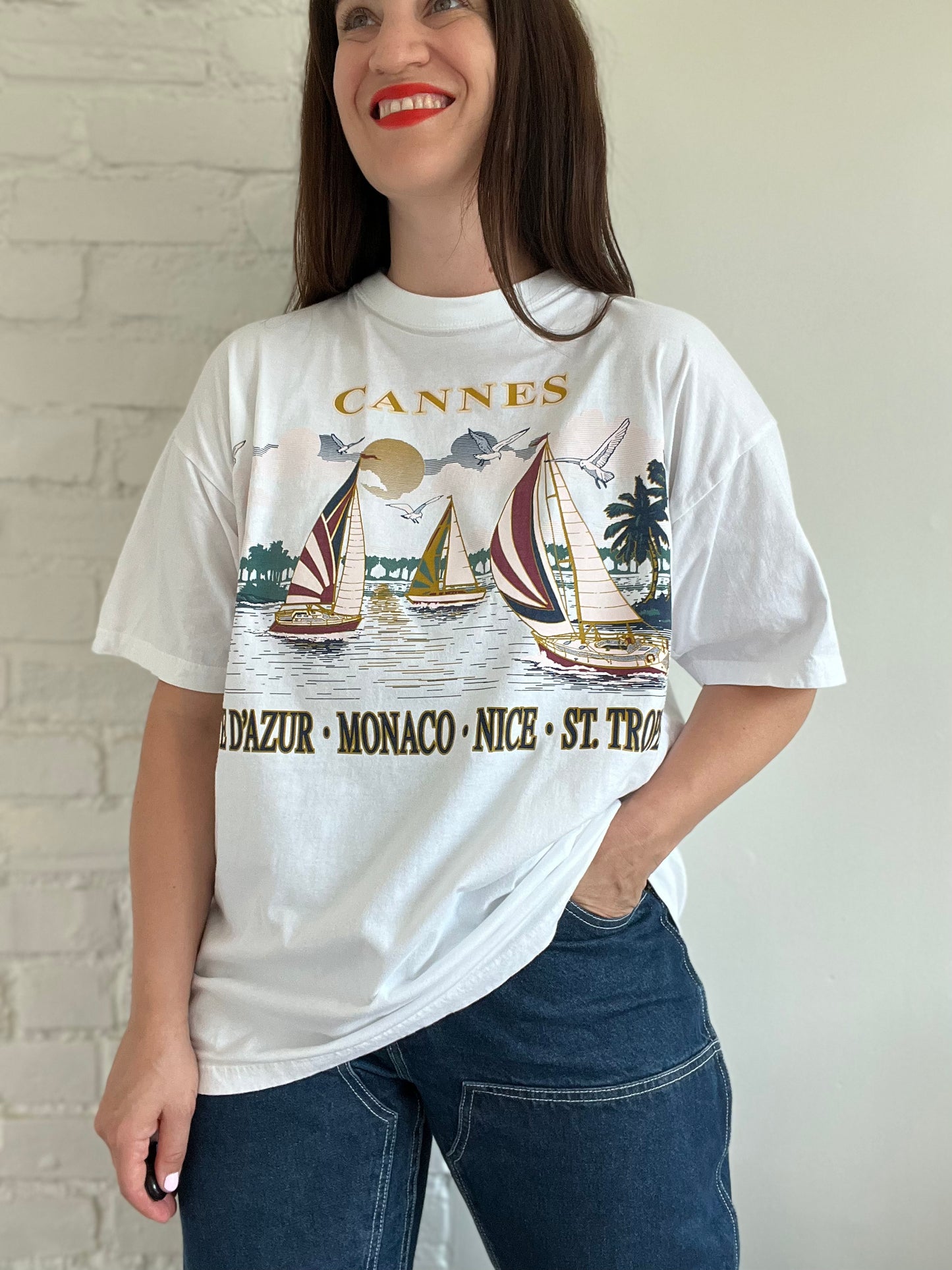 Cannes Southern France Sailing T-Shirt - XL/XXL