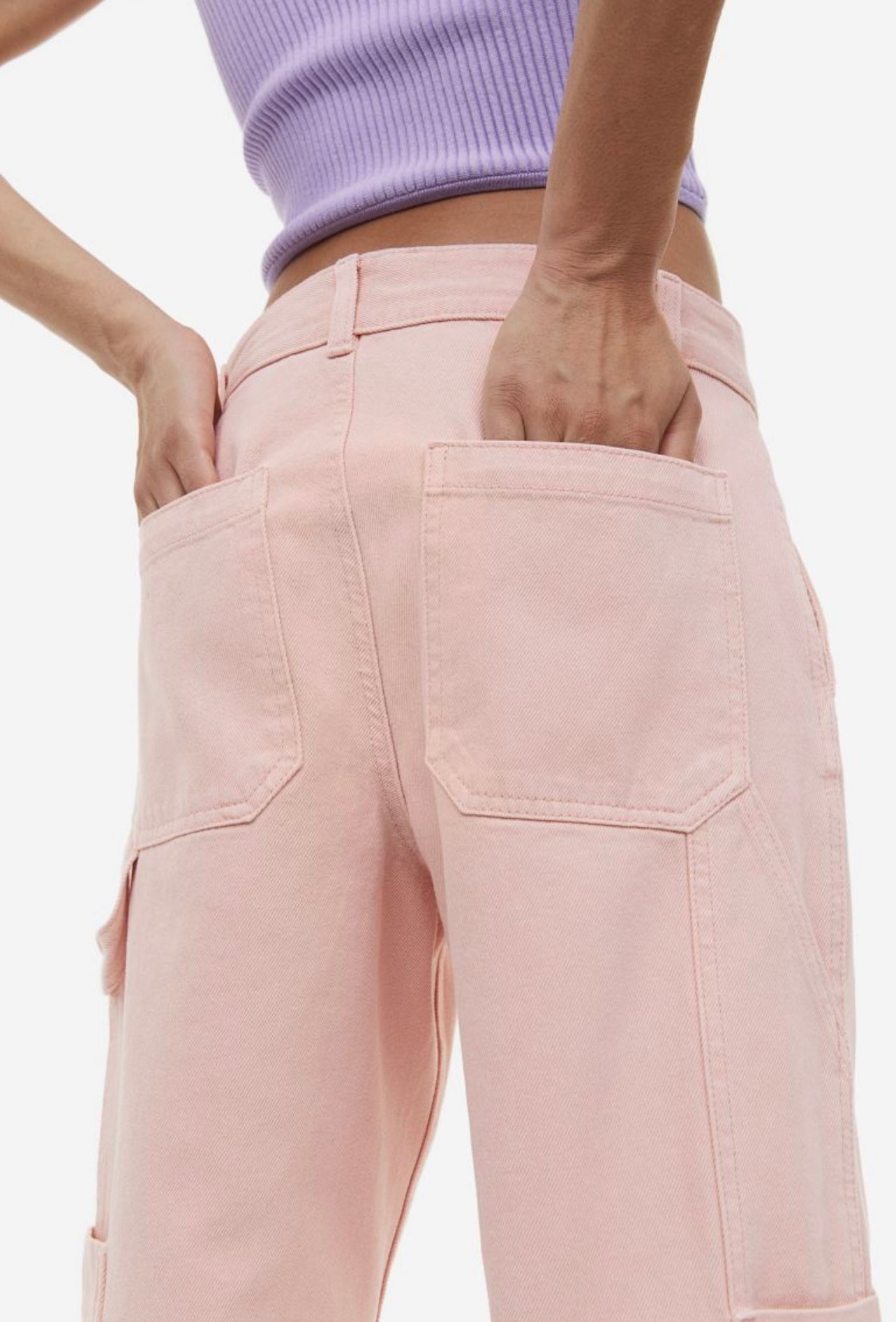 *NEW* Pink Wide-Leg Cargo Pants - 12