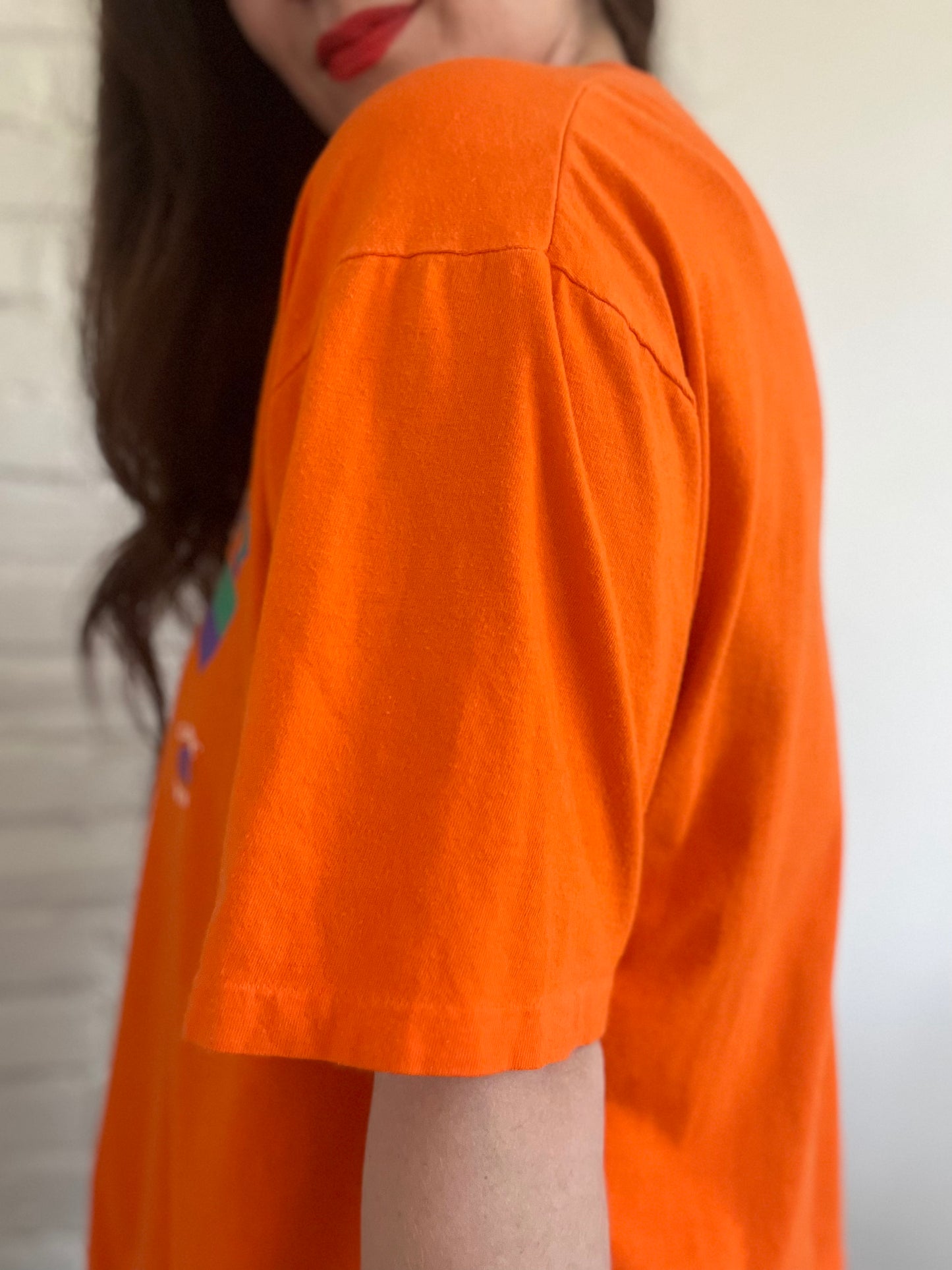 90s Cotton Ginny Orange T-Shirt - XL
