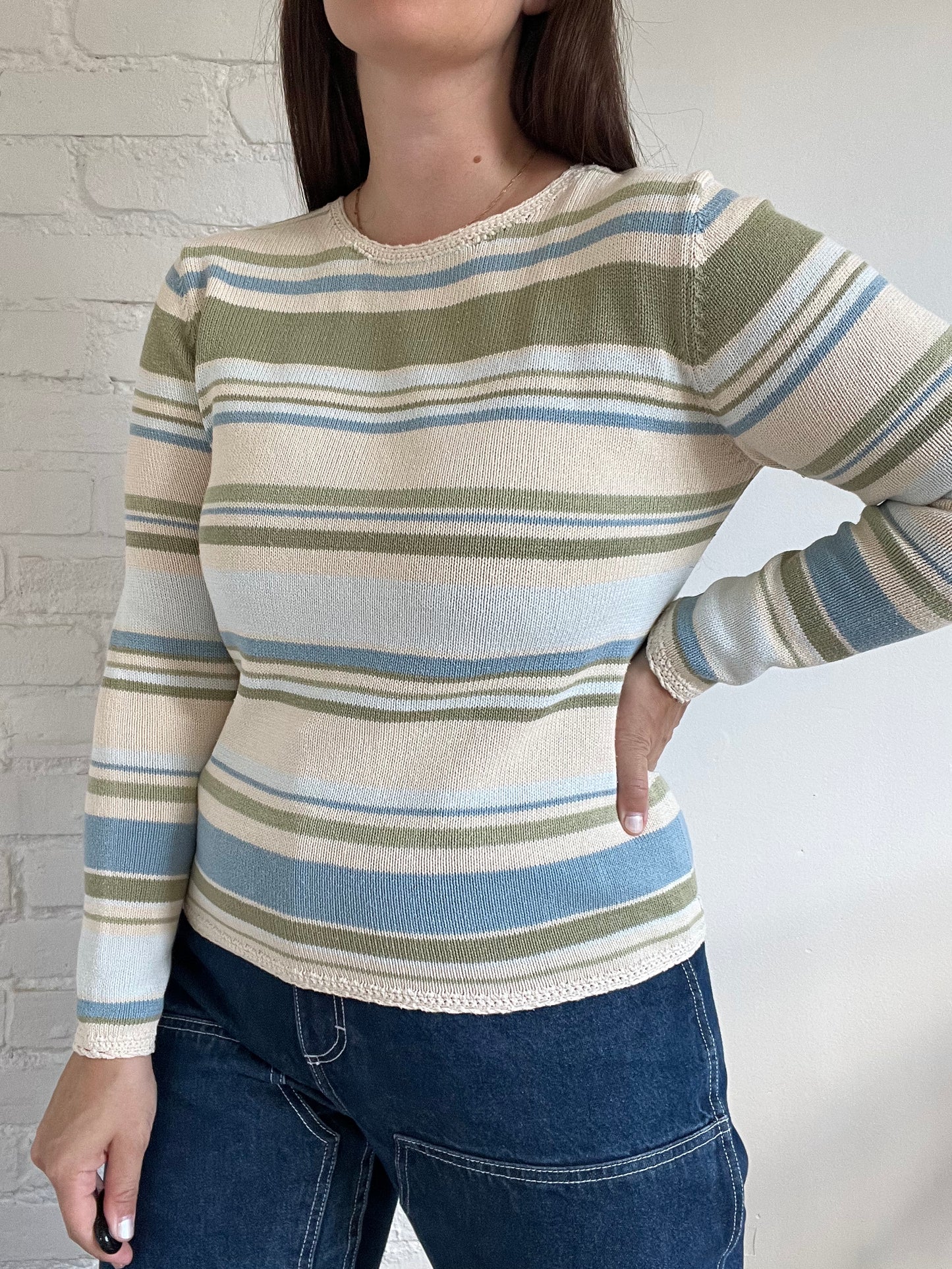 Striped Lounge Knit Sweater - M/L