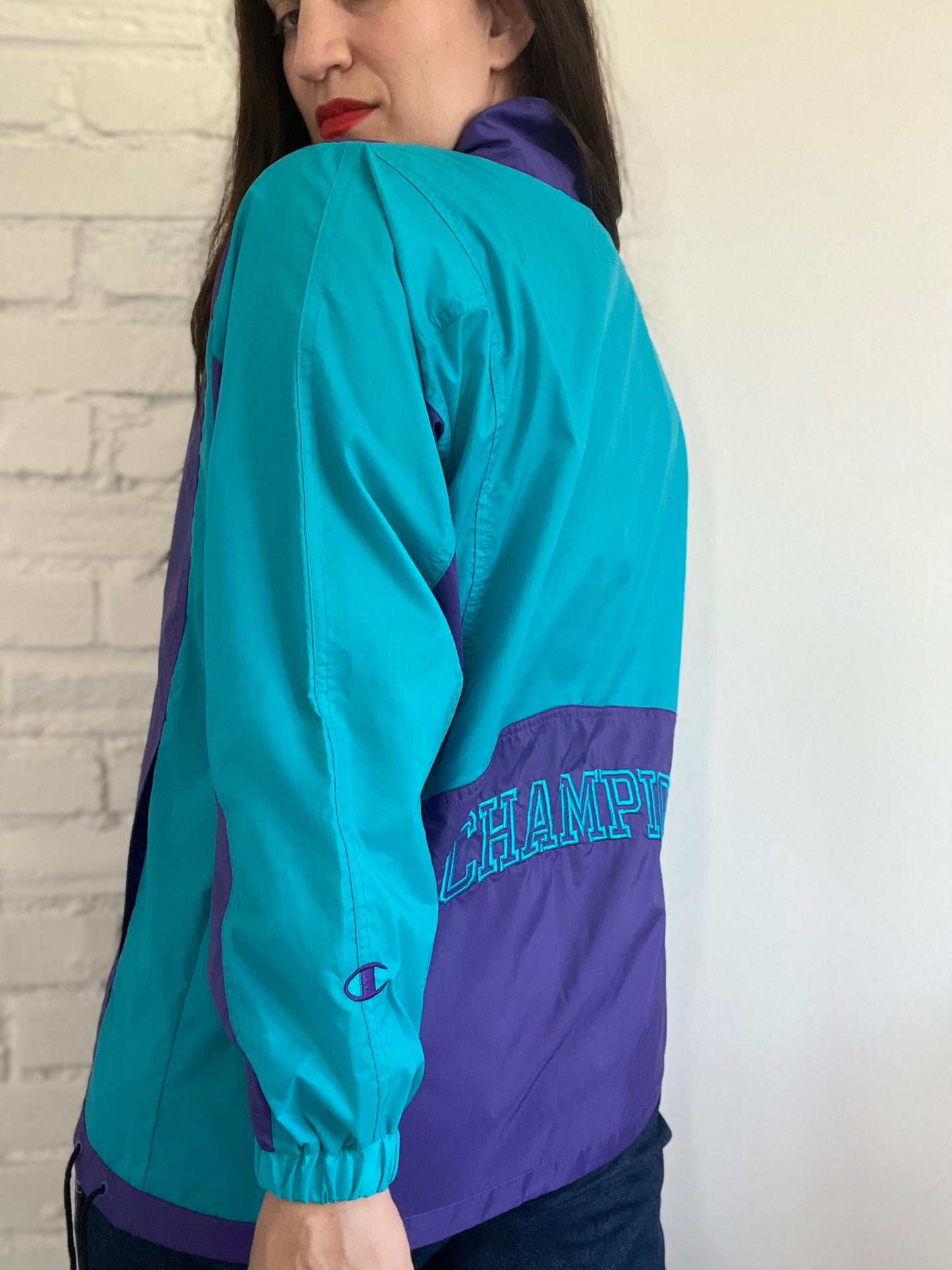 Champion Colour Block Pullover Track Jacket - L/XL