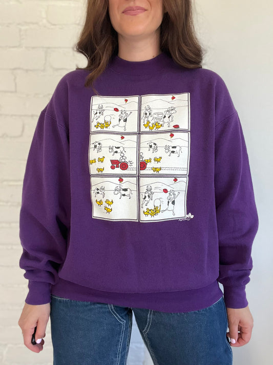 Football Cows Agriculture Sweater - L/XL