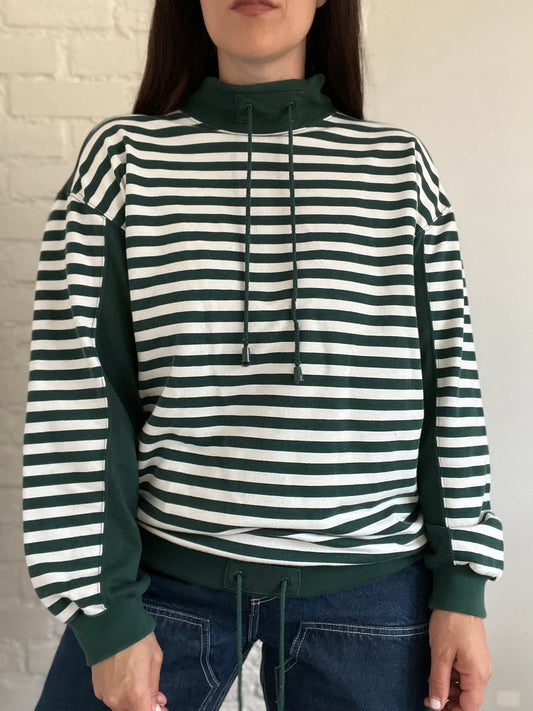 Striped Rugby Style Sweater - Size L