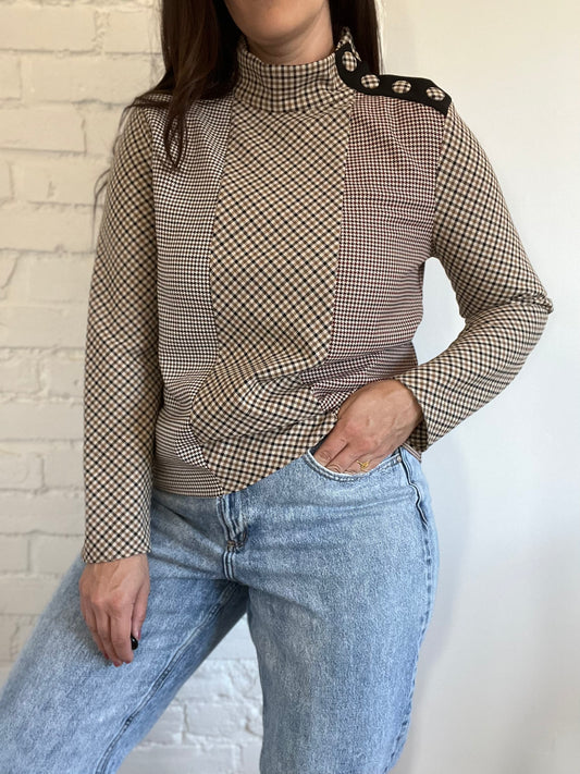 Regal Plaid Dress Shirt - Size L