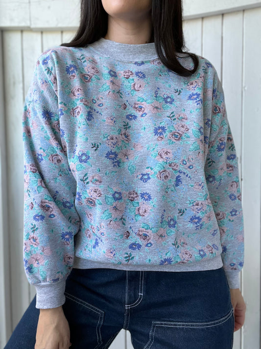 Vintage Floral Crewneck Sweater - Size M