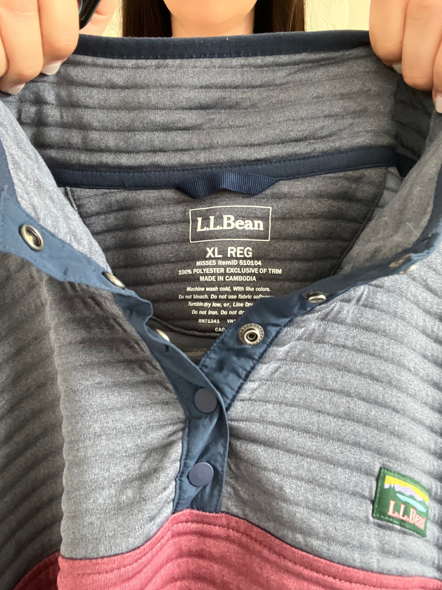 L.L. Bean Quarter Snap Pullover - Size XL