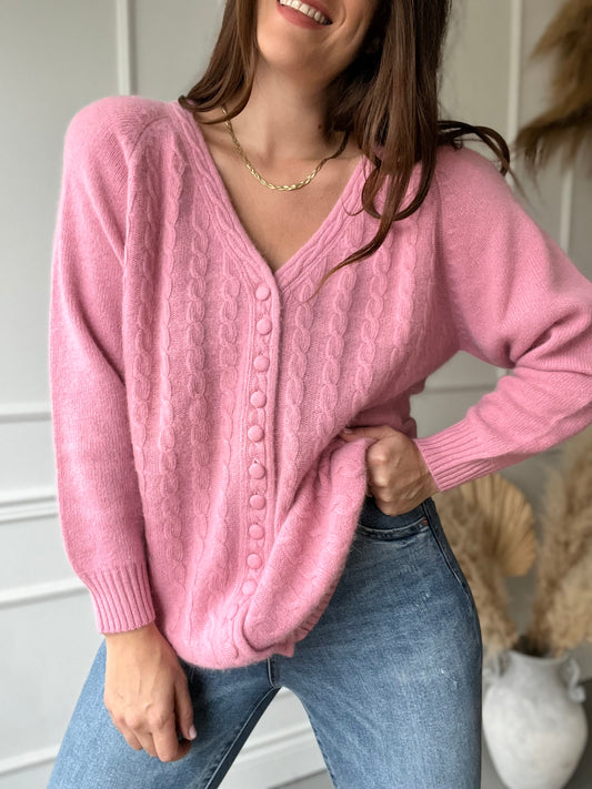 Blush Lambswool Sweater - Size L