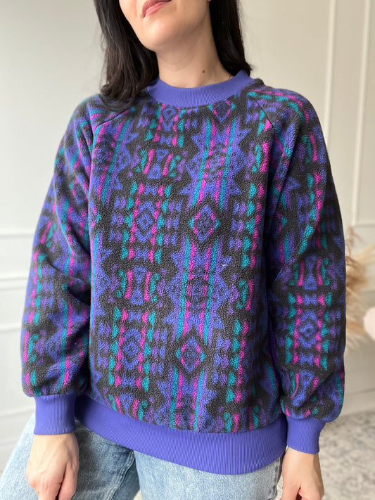 90s Design Fleece Crewneck - Size M