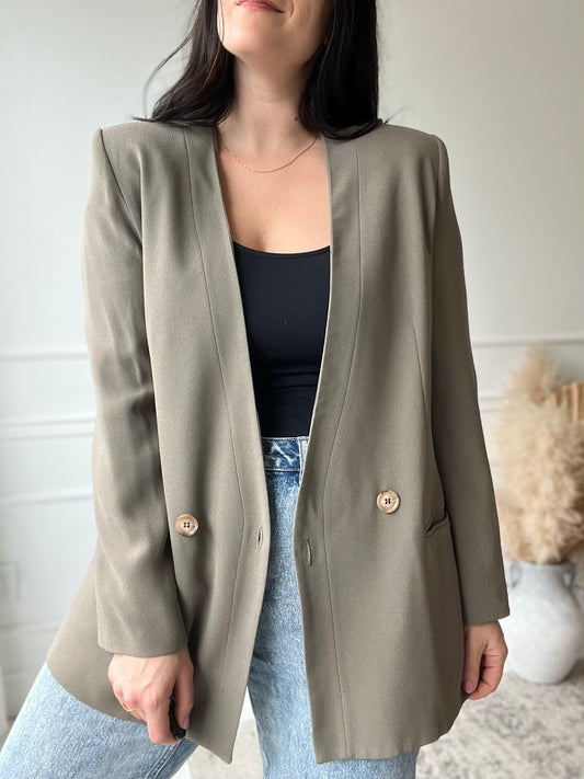 Olive Green Blazer - 12