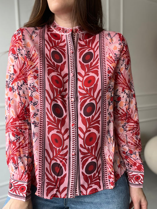 Abstract Love Blouse - Size M/L