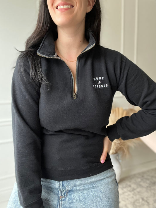 Home Is Toronto Crescent 1/4 Zip  - Size XS